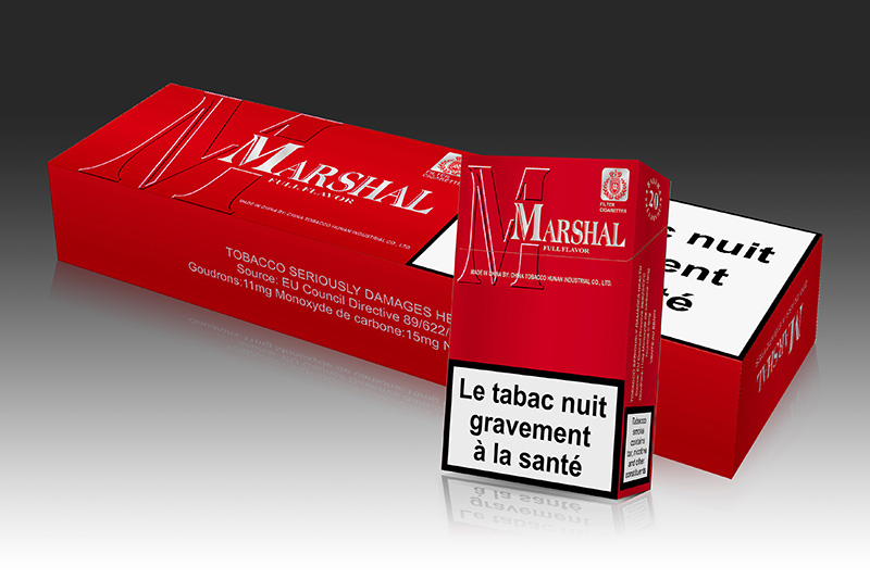Baisha (Marshal Red Benin has tax) cigarette label
